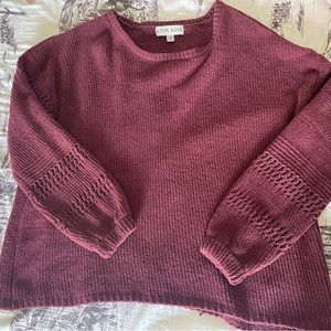 Knit plum sweater!!
